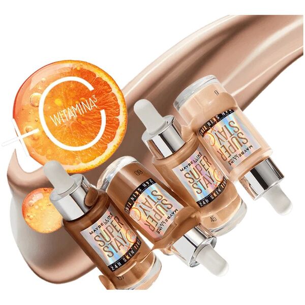 Maybelline Super Stay 24H Skin Tint długotrwały podkład rozświetlający z witaminą C 30ml (23)