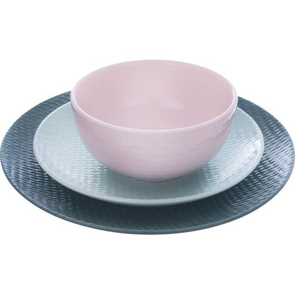 Orion Talerz deserowy płaski ceramiczny pastelowy RELIEF 21 cm zielony
