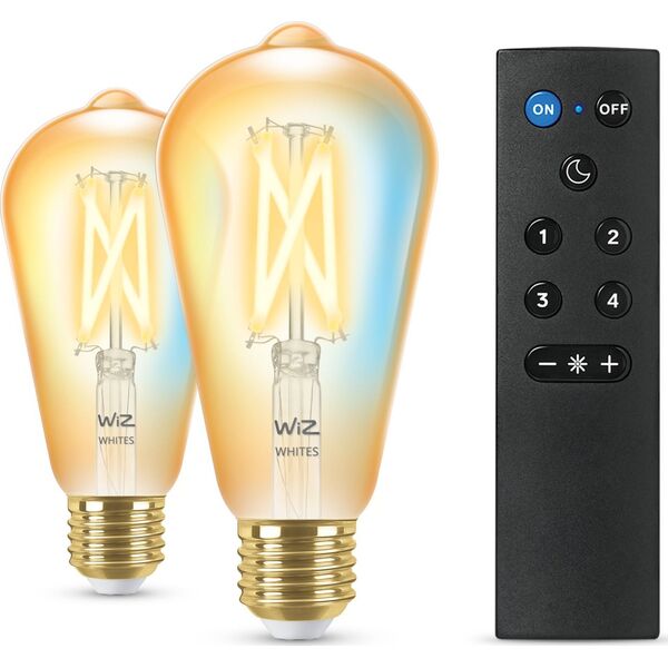 WiZ WiZ,ST64 Edison,7W,2000-5000,ST64,E27,2 pcs lightsource + 1 remote controller