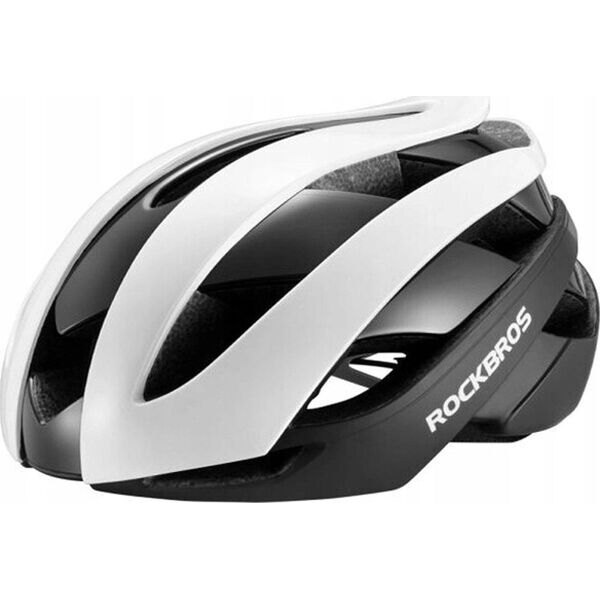 RockBros Kask rowerowy uniwersalny regulowany rozmiar M czarno-biały ROCKBROS