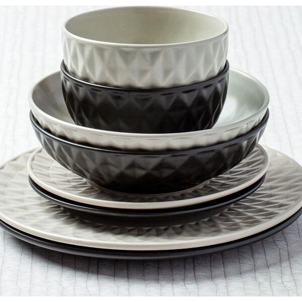 NAVA Talerz ceramiczny SOHO Classic CZARNY obiadowy płytki na obiad 27 cm