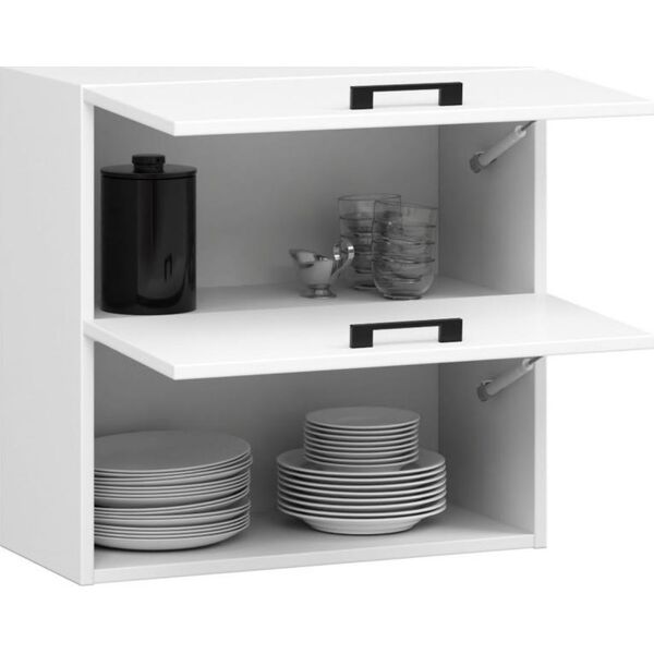 Fabryka Mebli Akord Wisząca podwójna szafka kuchenna Oliwia W 60 cm biała