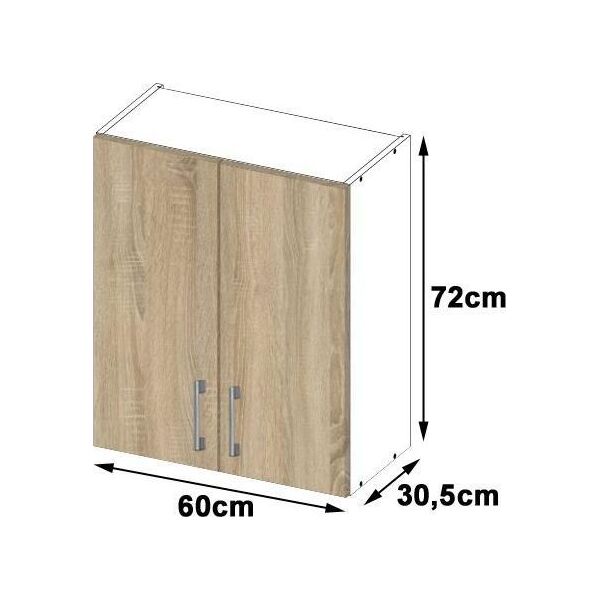 Fabryka Mebli Akord SZAFKA KUCHENNA WISZĄCA W 60cm D2 H720 LIMA