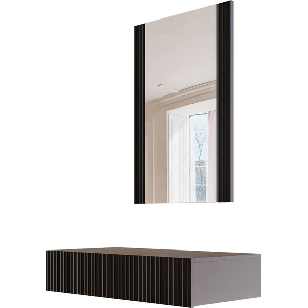 Triton Toaletka z lustrem PAFOS 80x41,6x100 czarny mat