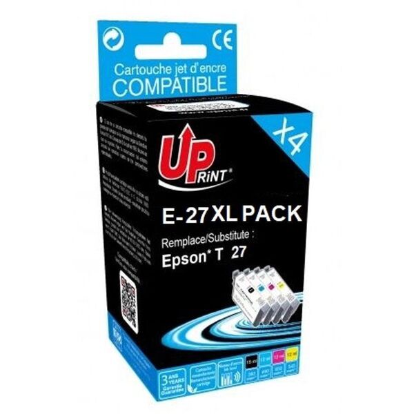 UPrint Epson E-27XL Pack BK (25ml) + C/M/Y (13ml) 3584770723620