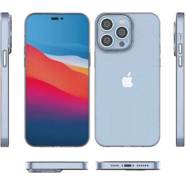 Żelowy pokrowiec etui do iPhone 14 Pro Max Ultra Clear 0.5mm - przezroczysty HURTEL