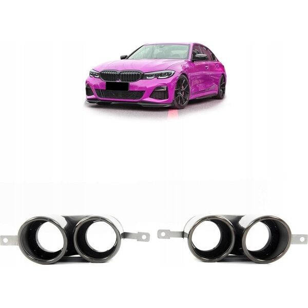 Końcówki tłumika Black  BMW 3 (G20) Sedan 2018-obecnie
