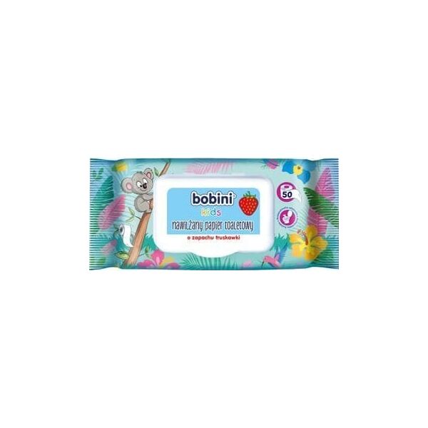 Bobini BOBINI KIDS Nawilżany papier toaletowy 50szt.