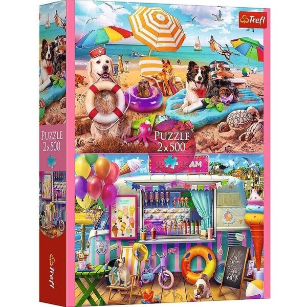 Puzzle 2x500 Wakacyjny czas TREFL