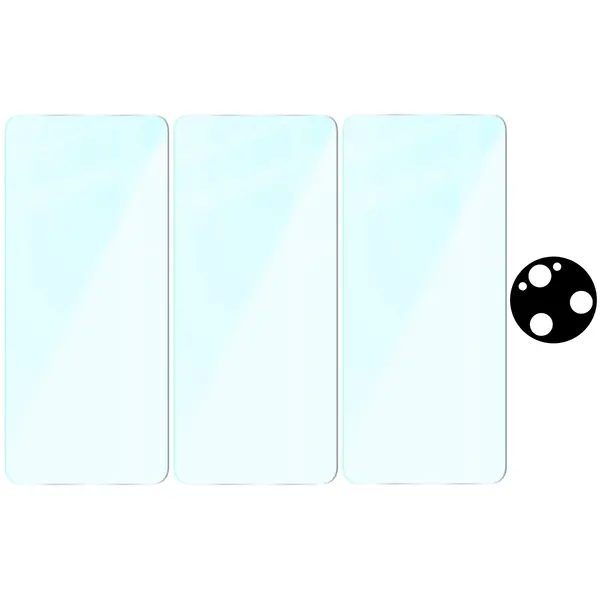 3x szkło na ekran + 1x na aparat BIZON Clear 2 Pack do Xiaomi Poco F7 Ultra
