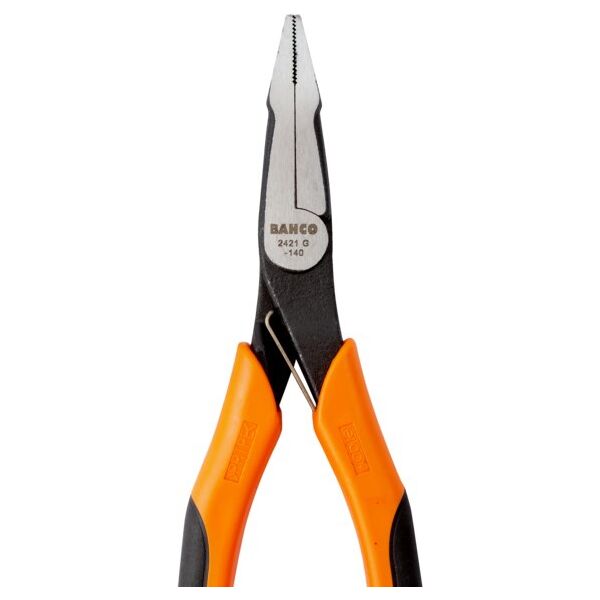 Bahco Μυτοτσίμπιδο με επίπεδη μύτη, 1.62 cm, 4.9 cm, 8.7 mm, Ατσάλι, Πολυπροπυλένιο (PP), Μαύρο, Πορτοκαλί