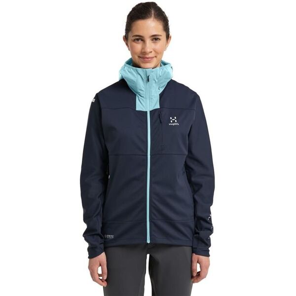 Γυναικείο softshell μπουφάν Haglofs L.I.M Hybrid Softshell Jacket - t.blue/f.blue