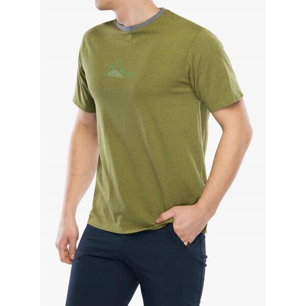 T-shirt z nadrukiem Patagonia Berm Logo Responsibili-Tee - graze green, rozmiar: S