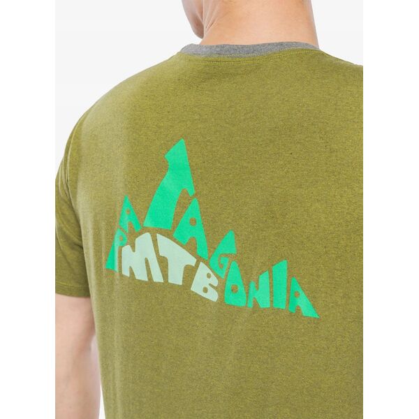 T-shirt z nadrukiem Patagonia Berm Logo Responsibili-Tee - graze green, rozmiar: S