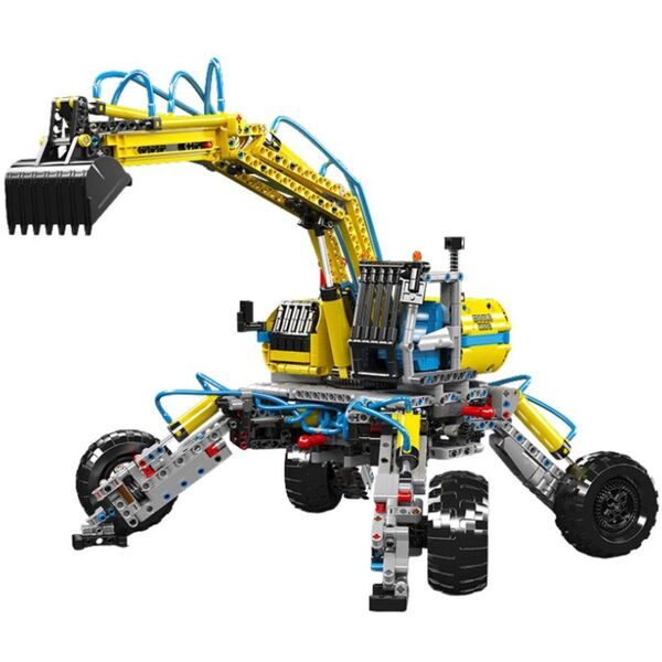 Klocki Konstrukcyjne Koparka Terenowa Ruchoma 1392 el. LEAN Toys