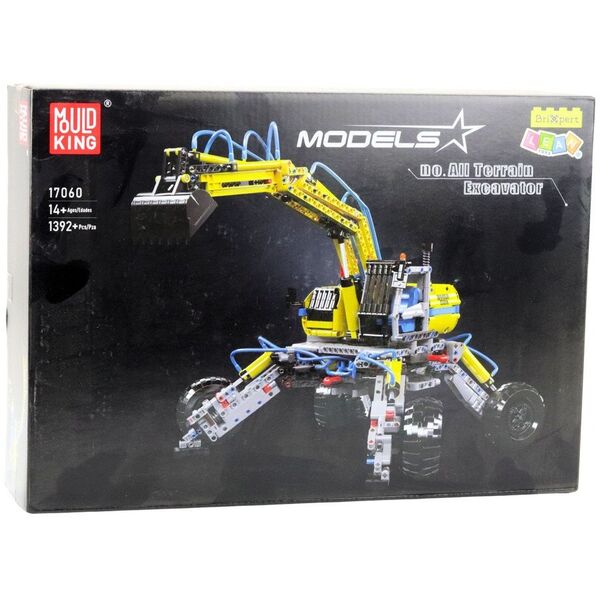 Klocki Konstrukcyjne Koparka Terenowa Ruchoma 1392 el. LEAN Toys