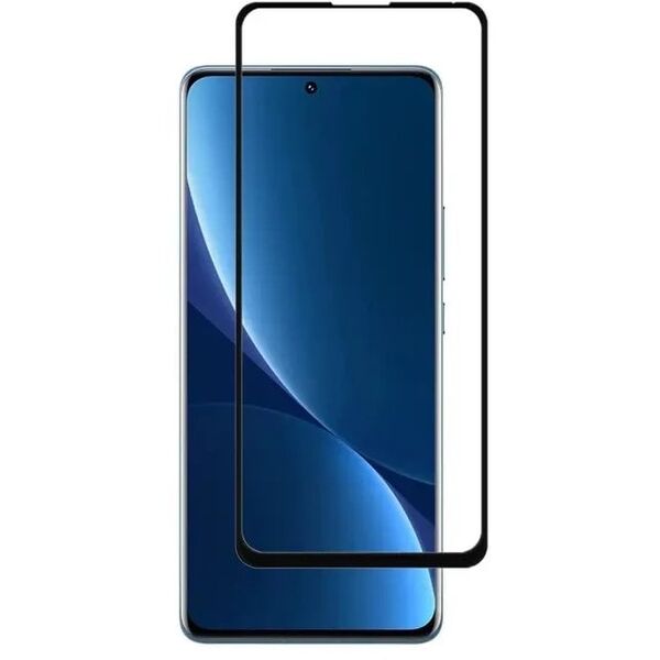 RoGer Full Face 9D Tempered Glass Full Coveraged with Frame Xiaomi Redmi Note 12 Pro Plus Black