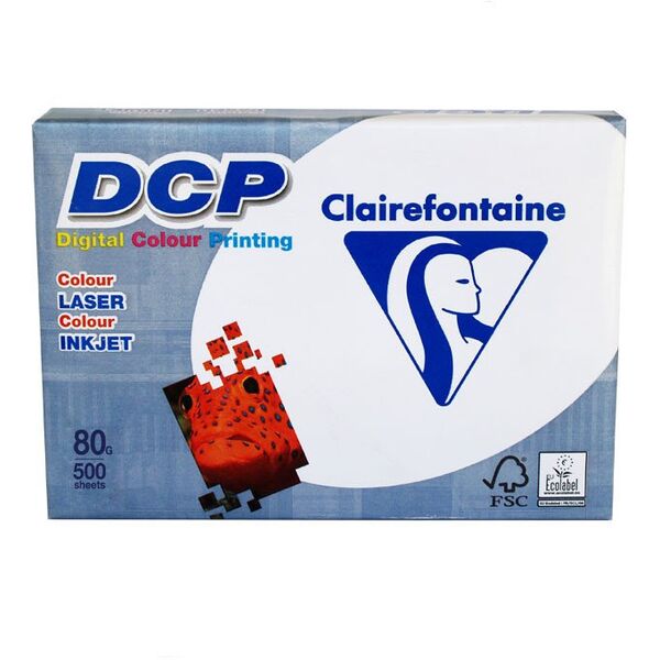 Χαρτί για έγχρωμη εκτύπωση Clairefontaine DCP, A4, 1800, 80 g, 500 φύλλα