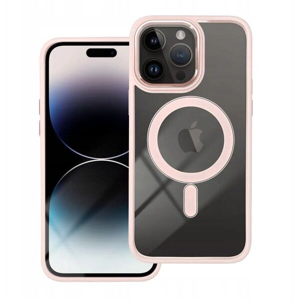 Futerał COLOR EDGE MAG COVER kompatybilny z MagSafe do IPHONE 15 Pro Max różowy