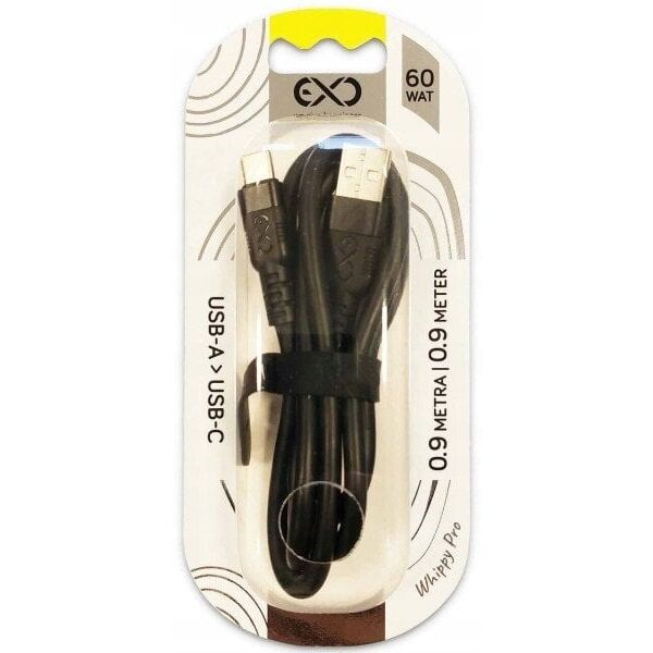 Kabel eXc Whippy Pro USB-A/USB-C 0,9m czarny - Gwarancja bezpieczeństwa. Proste raty. Bezpłatna wysyłka od 170 zł.