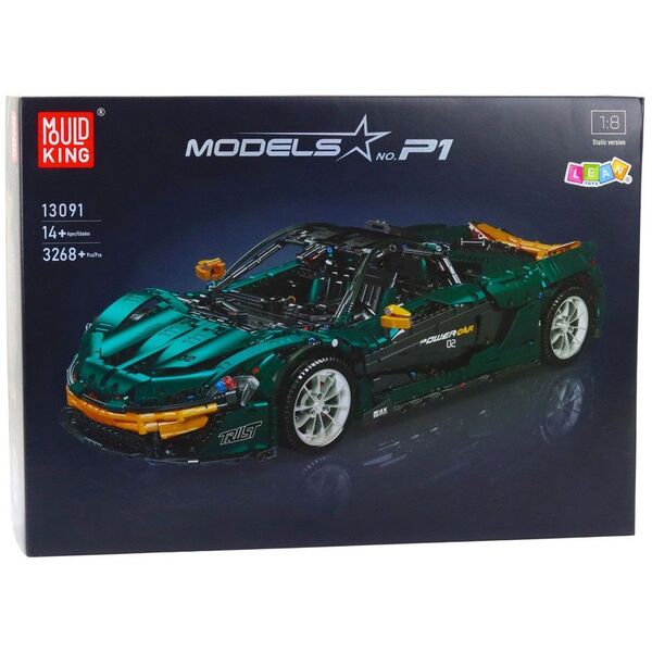 Klocki Konstrukcyjne Samochód Sportowy Zielony 1:8 P1 3268el LEAN Toys