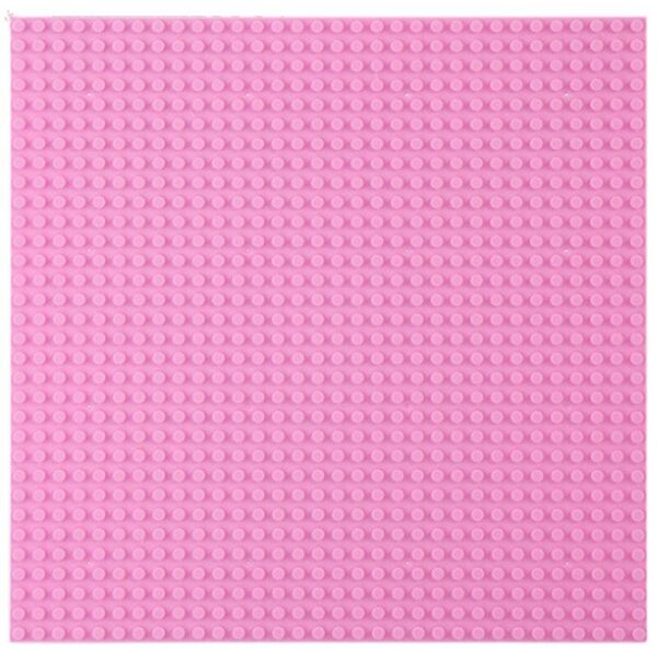 Płyta Plansza Konstrukcyjna Do Klocków Budowania Różowa 25,5x25,5 cm LEAN TOYS