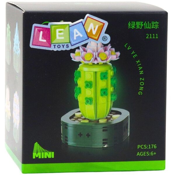 Mini Klocki Konstrukcyjne Kaktus Z Różowym Kwiatem 176 el. LEAN TOYS