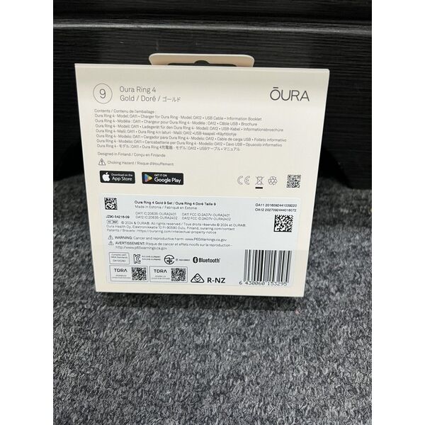 Oura Ring 4 έξυπνο δαχτυλίδι, Χρυσό, μέγεθος 9