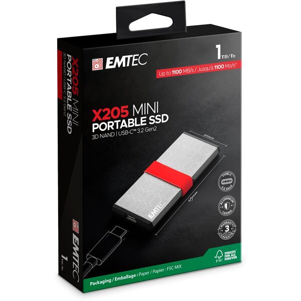 Emtec SSD 3.2Gen2 X205 1TB Portable