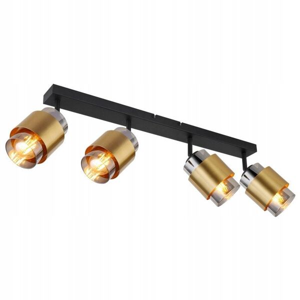 Spotlight GLOBO MILLEY, 4xE27 max 4x40W, smoke glass 10x12.5x65cm