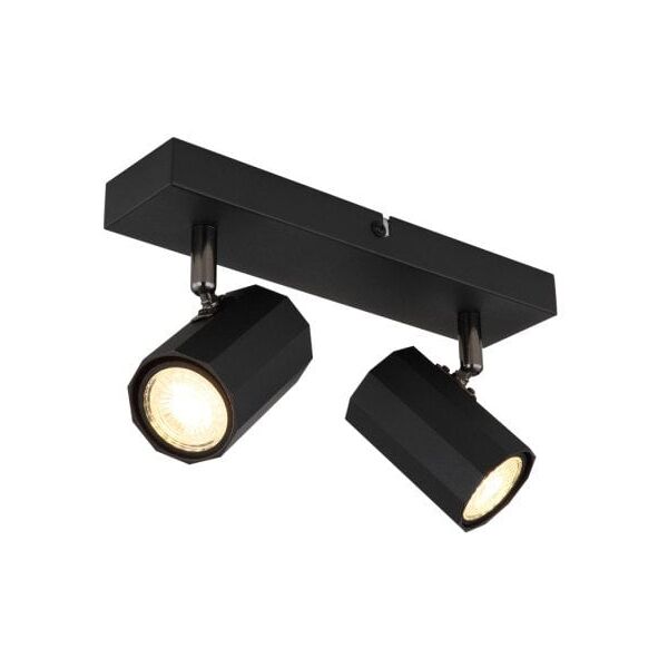 Spotlight GLOBO JAMES, 2xGU10 max 2x25W metal black color 6x14.5x26cm