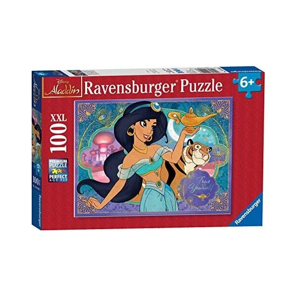 Ravensburger RVSB4 Ravensburger UK 10409 Ravensburger Disney Princess - Jasmine, puzzle XXL 100 elementów, brązowe