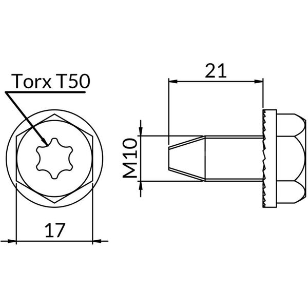 Βίδα αυτοκοχλιούμενη SP M10x21