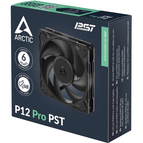 ARCTIC P12 Pro PST PWM Lfter - 120mm, schwarz