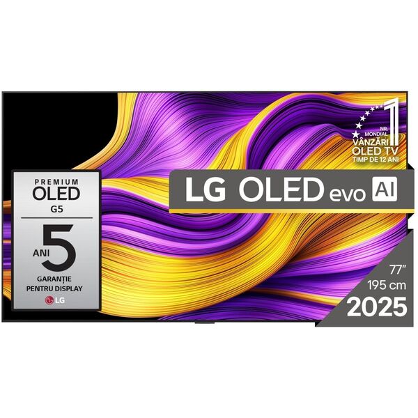 LG OLED evo AI OLED77G51LW Telewizor 195,6 cm (77") 4K Ultra HD Smart TV Wi-Fi Czarny