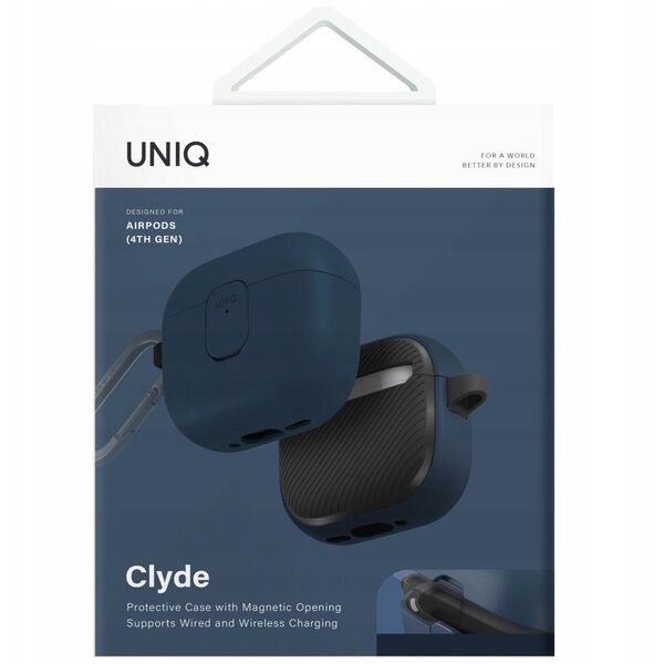 Case UNIQ Clyde for AirPods 4 Lock Case blue