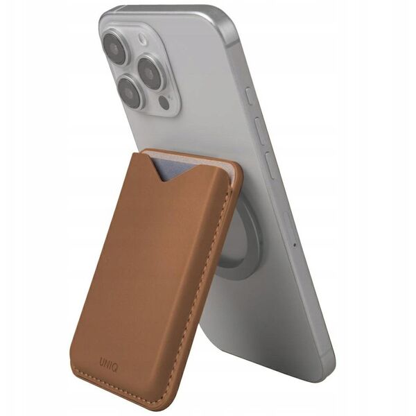 Magnetic wallet UNIQ Lyden Evo stand phone caramel