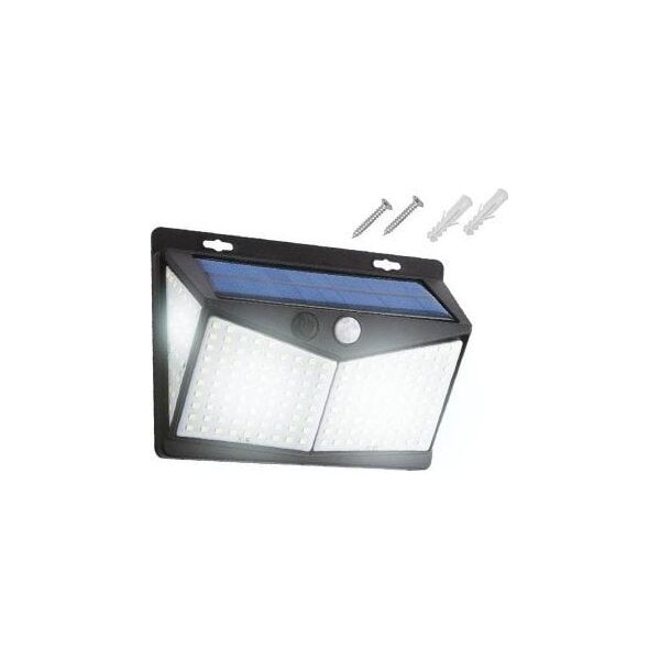 Kinkiet LTC Lampa ścienna solarna 208 LED SMD 600lm PIR IP65 1800mAh (f)