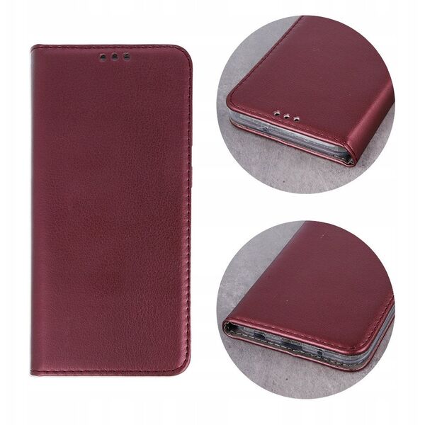 Kabura SMART MAGNETO do MOTOROLA G86 5G burgundowy