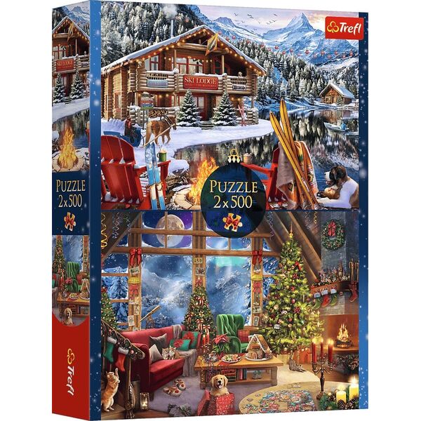 Trefl Puzzle Święta w górach 2x500 elementów (37540)