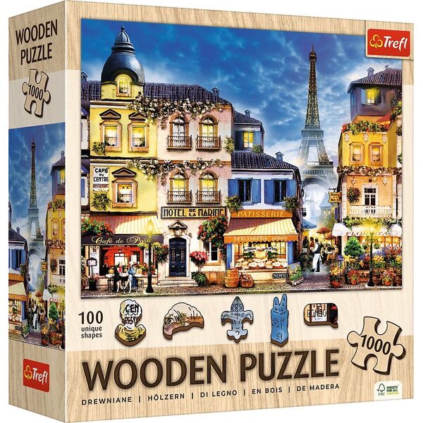 Trefl Puzzle drewniane Francuska uliczka 1000 elementów (20209)