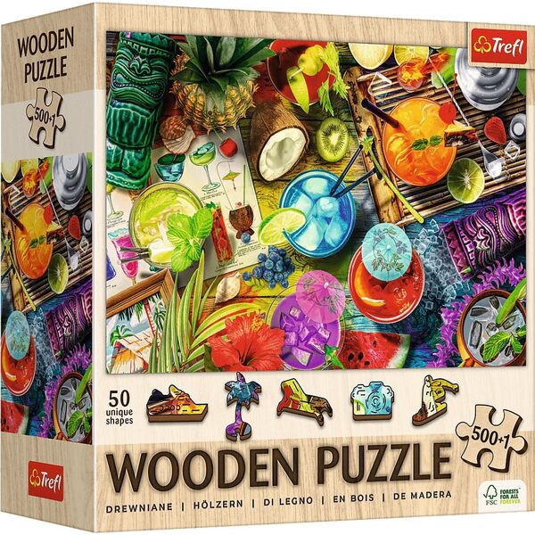 Trefl Puzzle drewniane Kolorowe koktajle 501 elementów (20215)