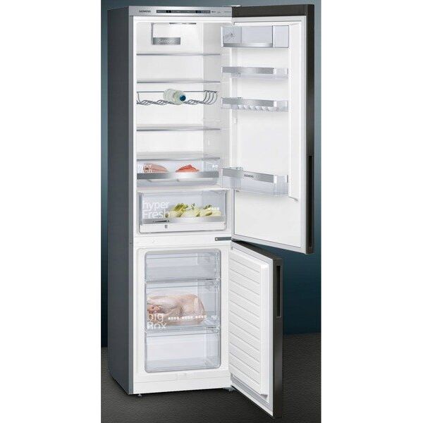 Lodówka Siemens Siemens fridge / freezer combination KG39E8XBA IQ500 B black