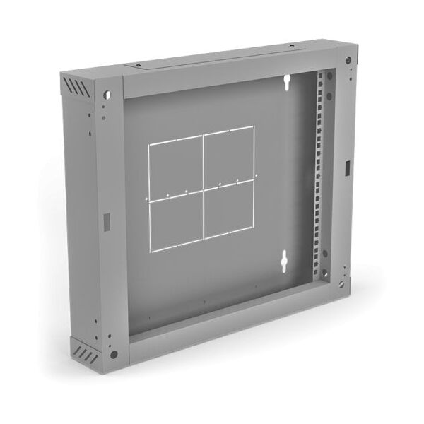 Sekcja tylna 100 mm (zawiasowa / uchylna) do szaf SW-12U-600-450-01-S, kolor szary ALANTEC