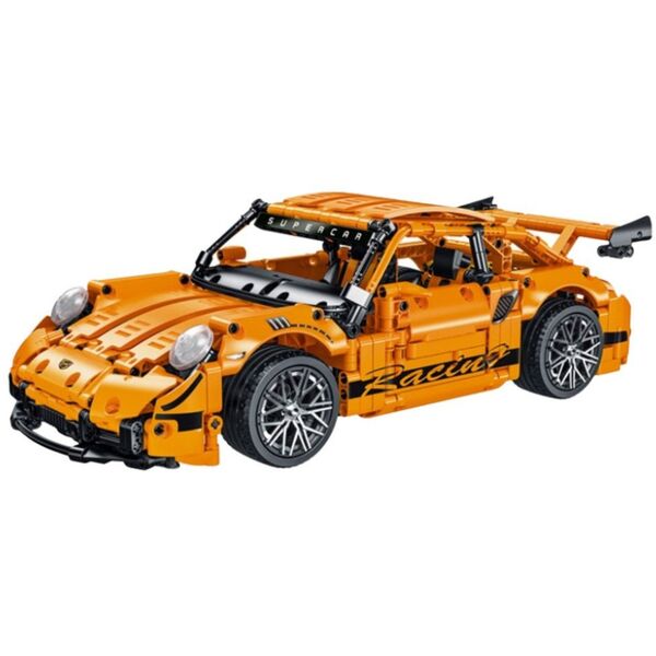 Klocki Konstrukcyjne Samochód GT Racing Pomarańczowy 1:14 1268 el. LEAN Toys