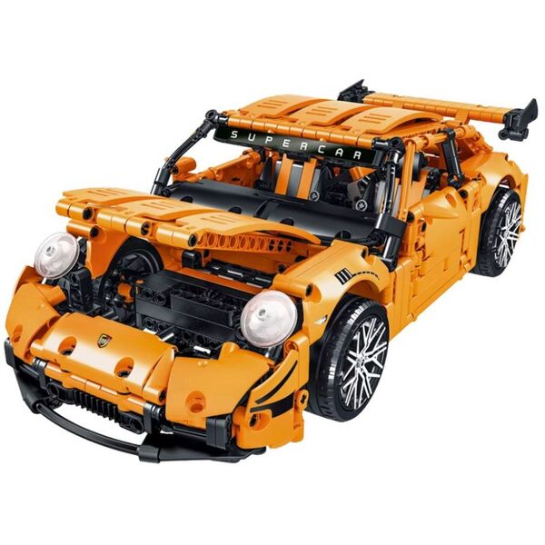Klocki Konstrukcyjne Samochód GT Racing Pomarańczowy 1:14 1268 el. LEAN Toys