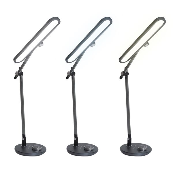Lampka SVENSSON Light biurkowa 620 lumen 12W szary metalik, model Riga