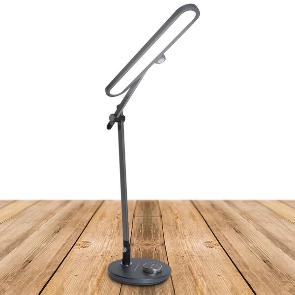 Lampka SVENSSON Light biurkowa 620 lumen 12W szary metalik, model Riga