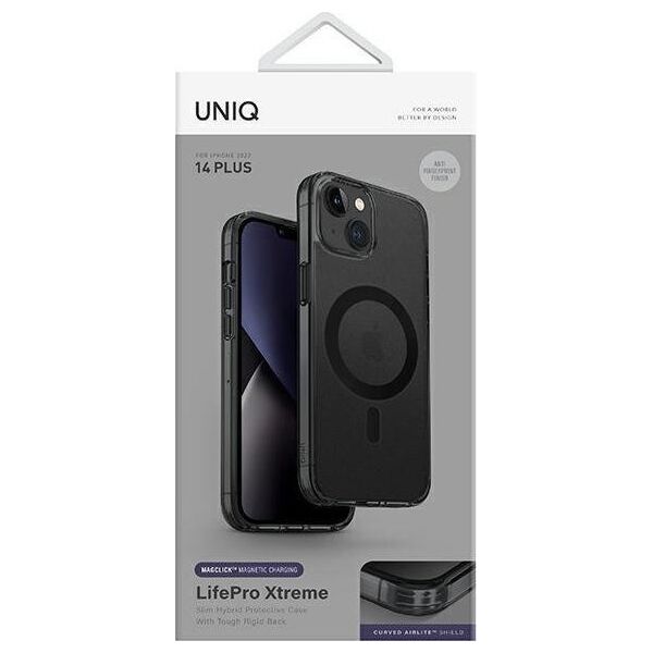 Uniq UNIQ etui LifePro Xtreme iPhone 14 Plus 6,7" Magclick Charging czarny/frost smoke