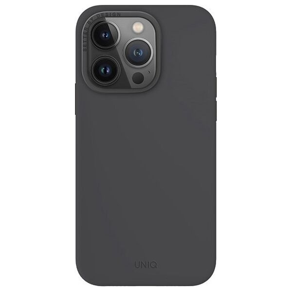 Uniq UNIQ etui Lino Hue iPhone 15 Pro 6.1" Magclick Charging szary/charcoal grey